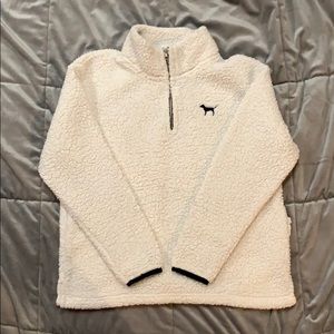 Victoria’s Secret Pink white sherpa pullover